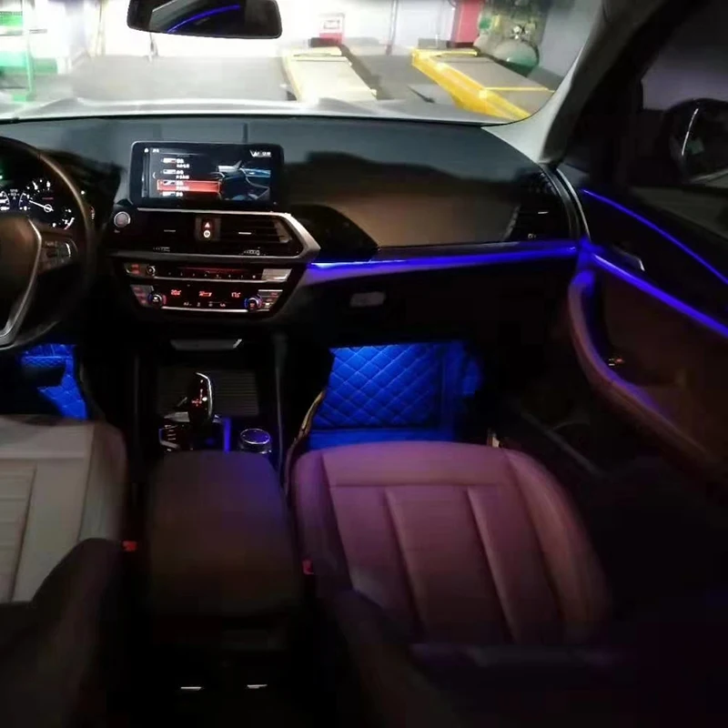 Для BMW X3 X4 18-20 автомобиля внутренняя Светодиодные ленты лампы бар окружающей