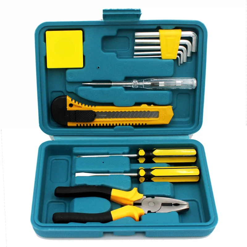 

Home Hardware Hand Tool Set Small 12pcs Plastic Household Combination Toolboxs Screwdriver Home Electrician Toolboxs Accessories