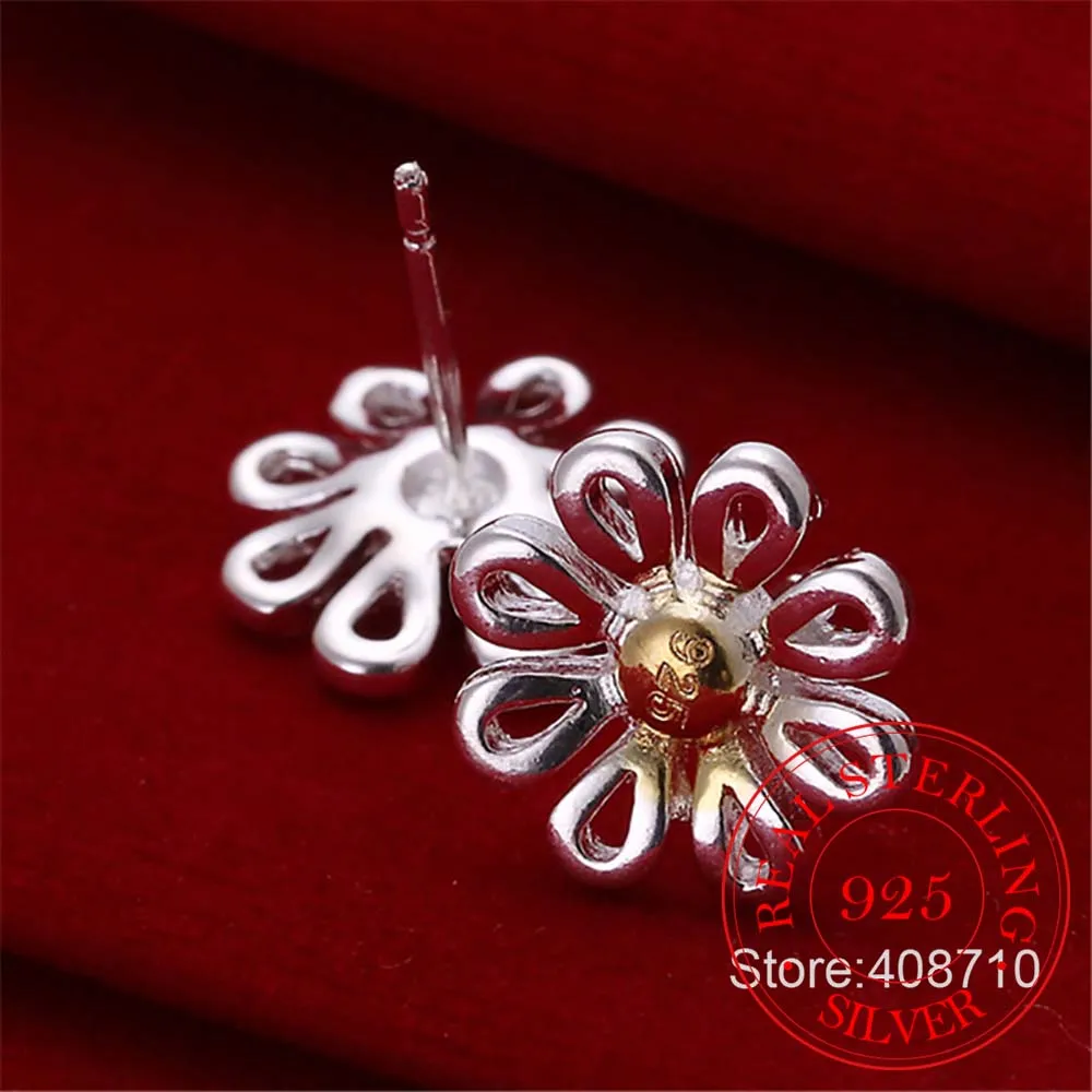 

Женские серьги из серебра 925 пробы, в форме цветка