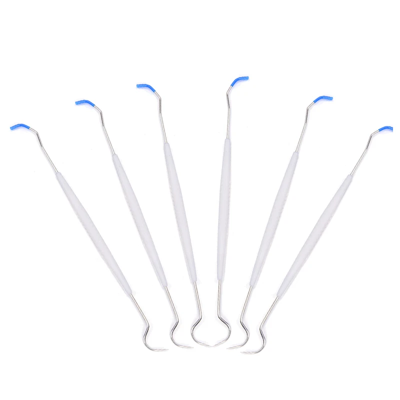 100pcs Disposable Dental Explorers Sterilized One time Temporary Double Ends Probe Hook Pick Stainless Steel Dental Instrument