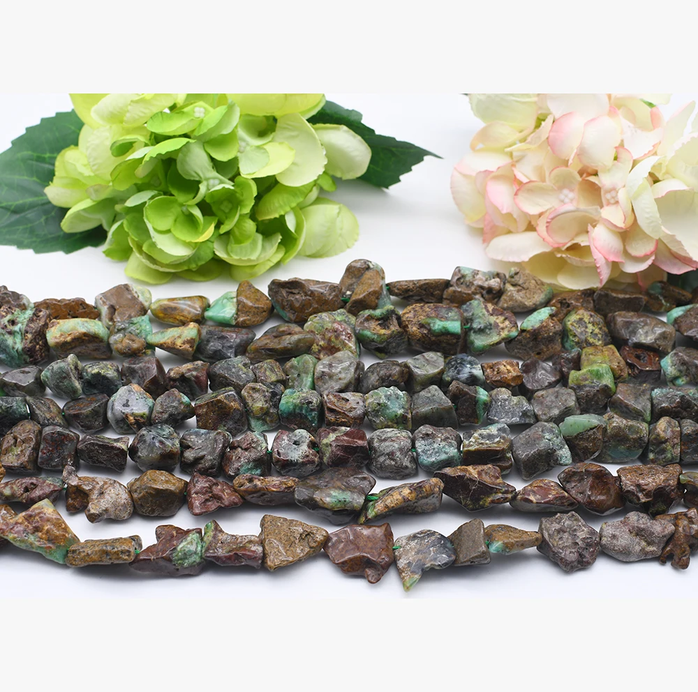 

Wholesale 100% Natural Australia Chrysoprase Gem Beads,Irregular Raw Gem Stone Nugget Gem Jewelry Making Beads 15"