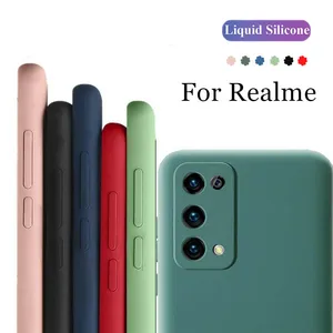 for realme 7 5g case for realme 8 7 5g v5 x7 q2 6 pro cover coque capa fundas original liquid silicone bumper for realme 7 5g free global shipping