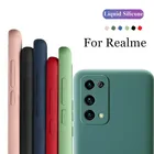 Чехол для Realme 7 5G, чехол для Realme 8, 7, 5G, V5, X7, Q2, 6 Pro, оригинальный бампер из жидкого силикона для Realme 7 5G