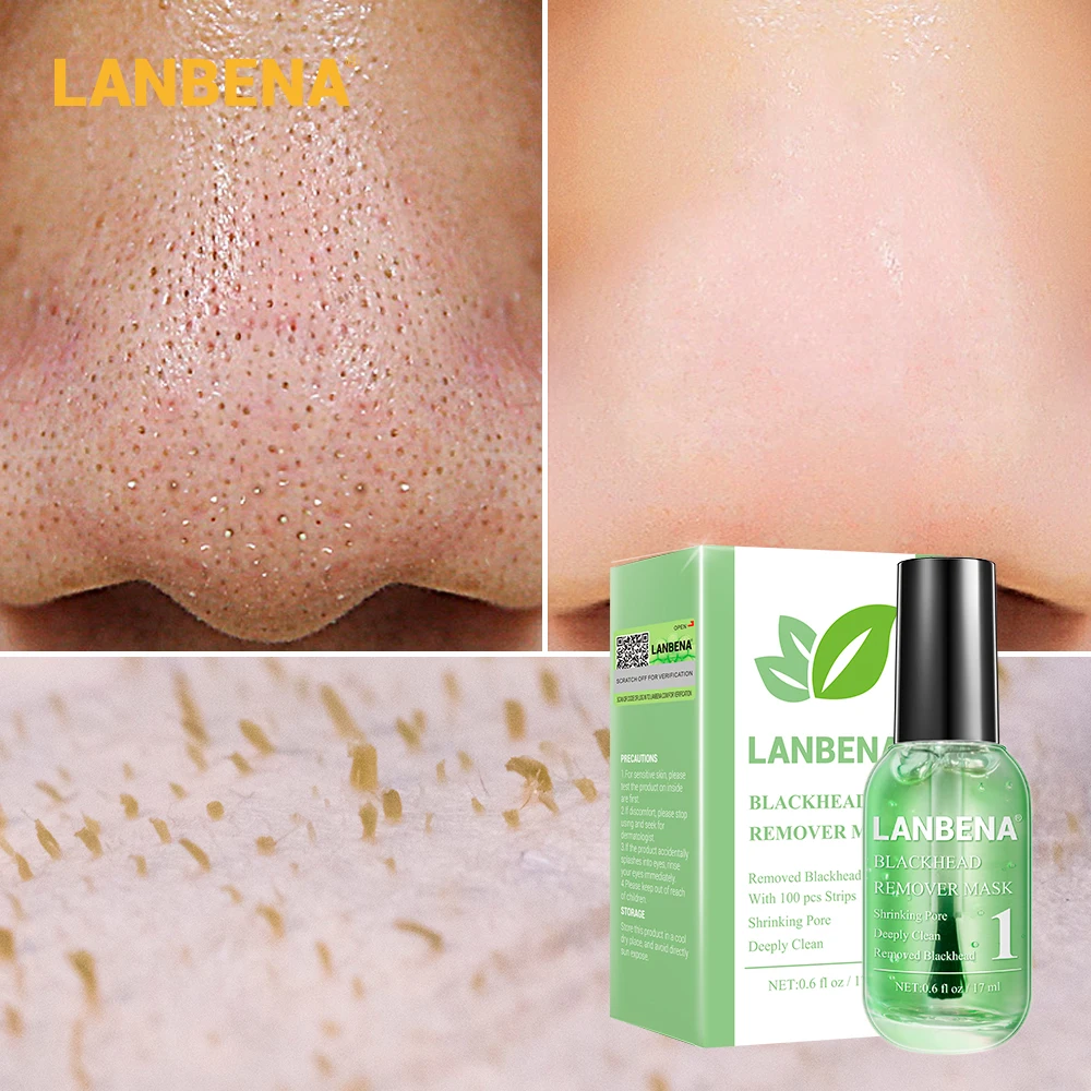 

LANBENA Face Serum Remove Blackheads Shrink Pores Peeling Acne Treatment Refining Essence Deep Cleaning Skin Care 17ml