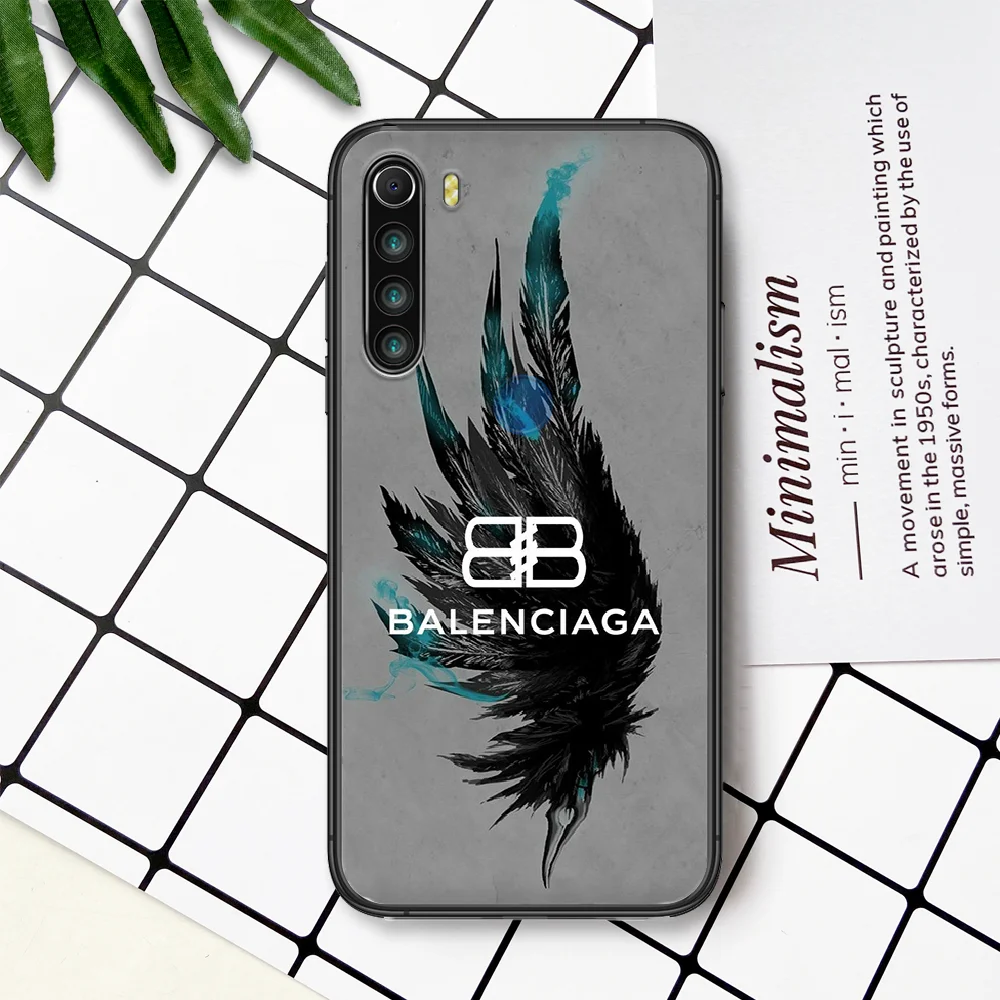 

French Luxury Brand Phone Case For Xiaomi Redmi Note 7 8 8T 9 9S 4X 7 7A 9A K30 Pro Ultra black Bumper Tpu Cell 3D Back Silicone