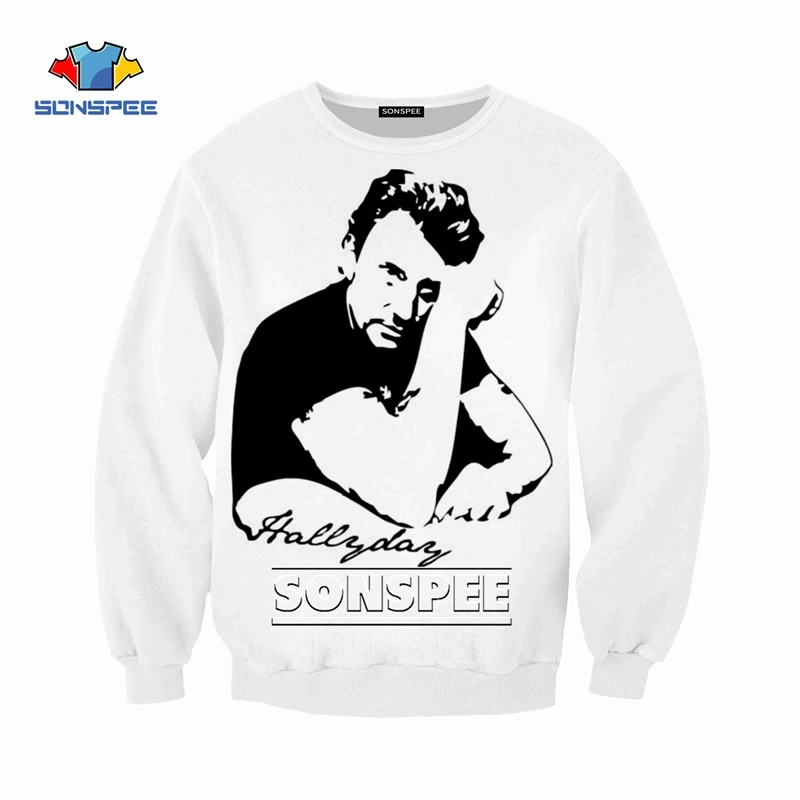 SONSPEE Johnny Hallyday Harajuku/Детские толстовки с 3D принтом детская одежда для мальчиков и девочек-подростков Топы, пуловер с длинными рукавами SW125 - Цвет: 11