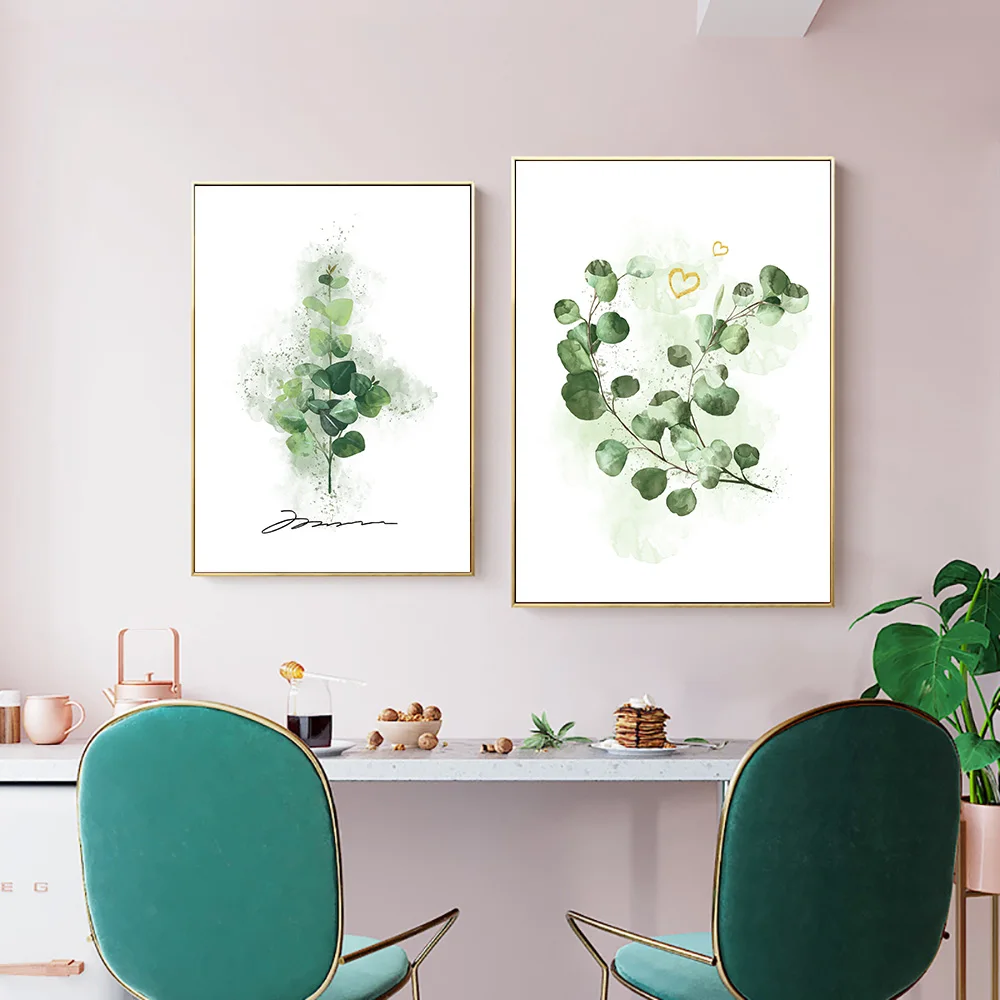 Плакат с изображением зеленых листьев пейзажа природы плакат растений | Дом и сад