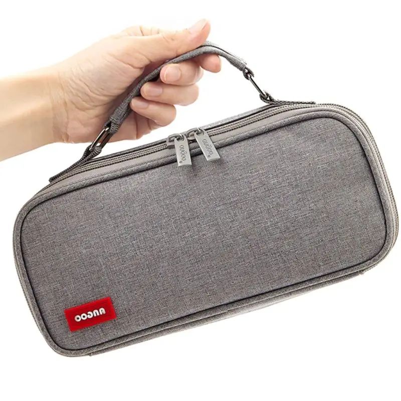 

Pencil Case Double Layer Cosmetic Bag Large Capacity Makeup Pouch Students Stationery Pen Box School Office Supplies M2EB