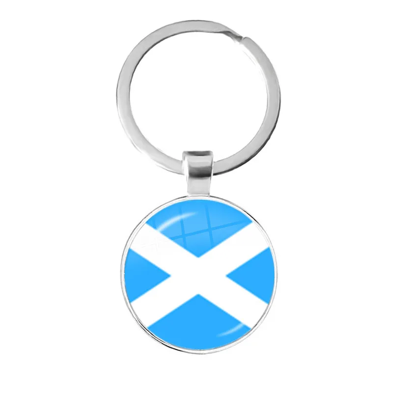 Ireland Wales Vanuatu Tonga Suriname Scotland French Guiana Eritrea Northern Nation Flag Pendant Keychains Rings |