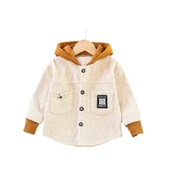 boys hooded jacket 2021 new autumn winter windproof coat toddler kids clothing warm baby boys wool coat outerwear 1 2 3 4 5 6y
