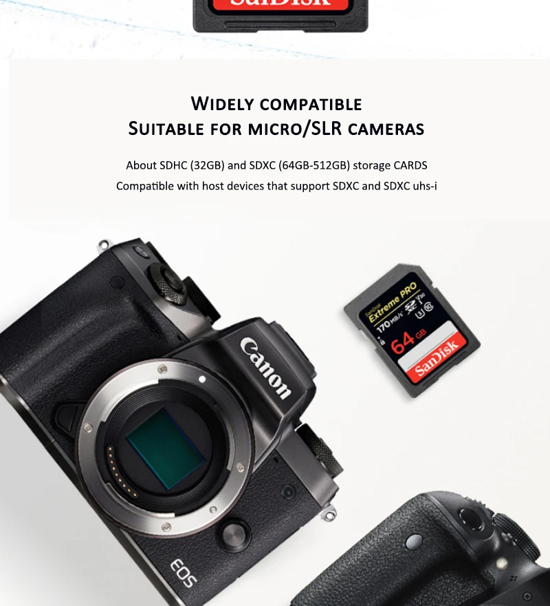 SanDisk Extreme Pro SD карта SDHC/SDXC 32 Гб 64 Гб 128 ГБ 256 ГБ C10 U3 V30 UHS-I карта памяти флэш-карта для камеры