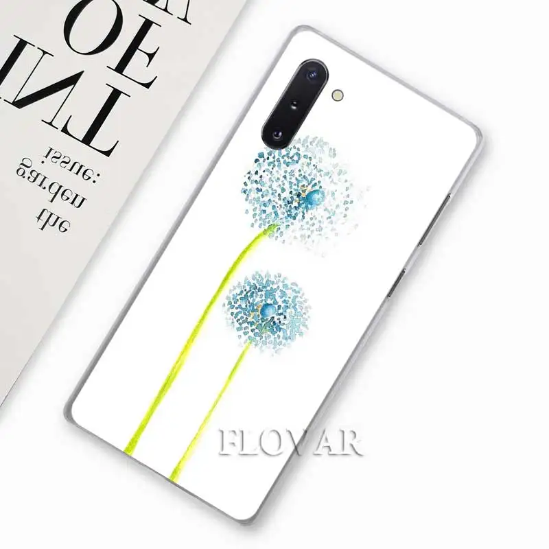 Акварельный цветок Одуванчик Лотос Лаванда Чехлы для samsung Galaxy Note 10 S10 Plus 5G S10e A30 A40 A50 A60 A70 M40 жесткий чехол