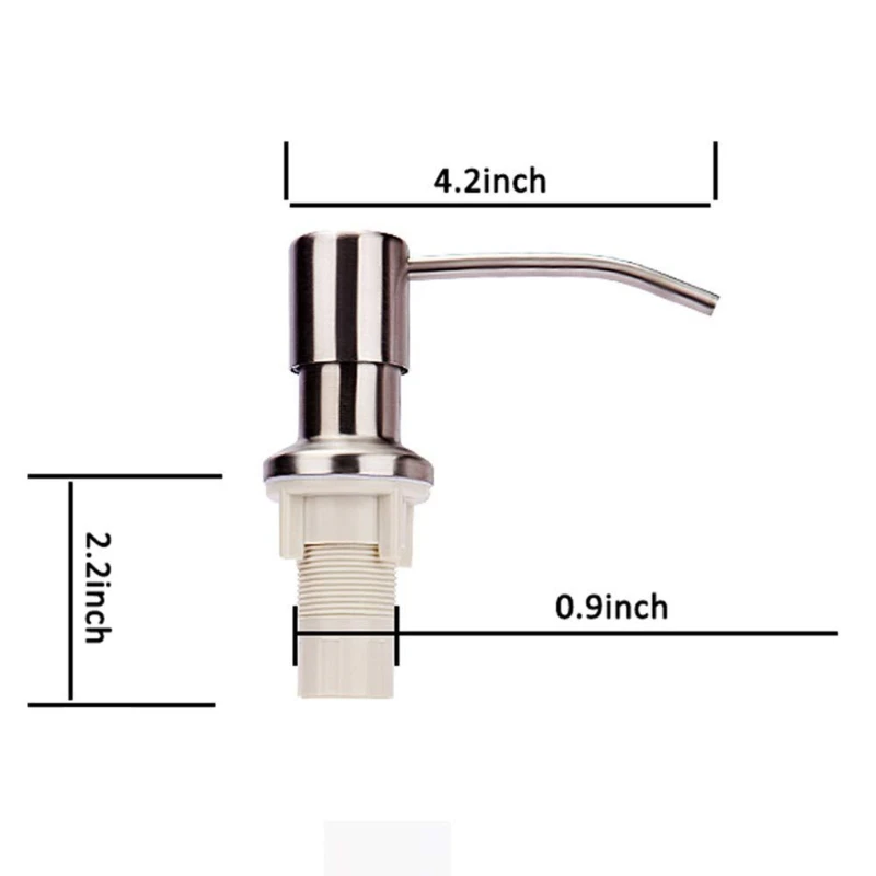 

Dispenser Liquid Soap Dispenser Kit Kitchen Sink ABS Plastic Built-In Fluid Pump Lotion Pump Extension Tube For Bathroom X4YE