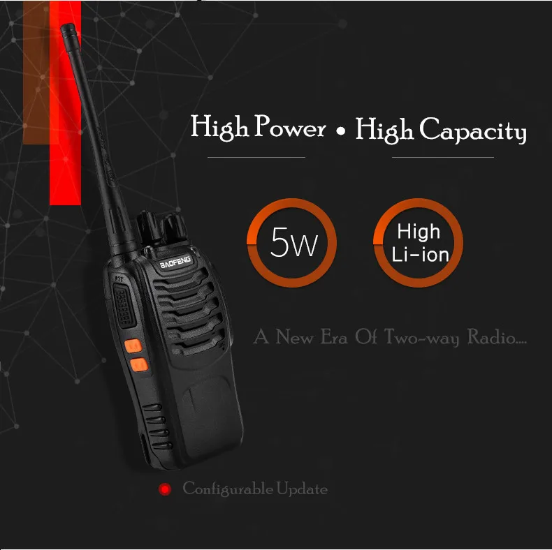 2PCS Baofeng 888S Walkie Talkie Powerful 5W CB Ham Two-way Radio Boafeng UHF 16CH Walkie-talkies UV 5R UV 82 BF 888S Transceiver