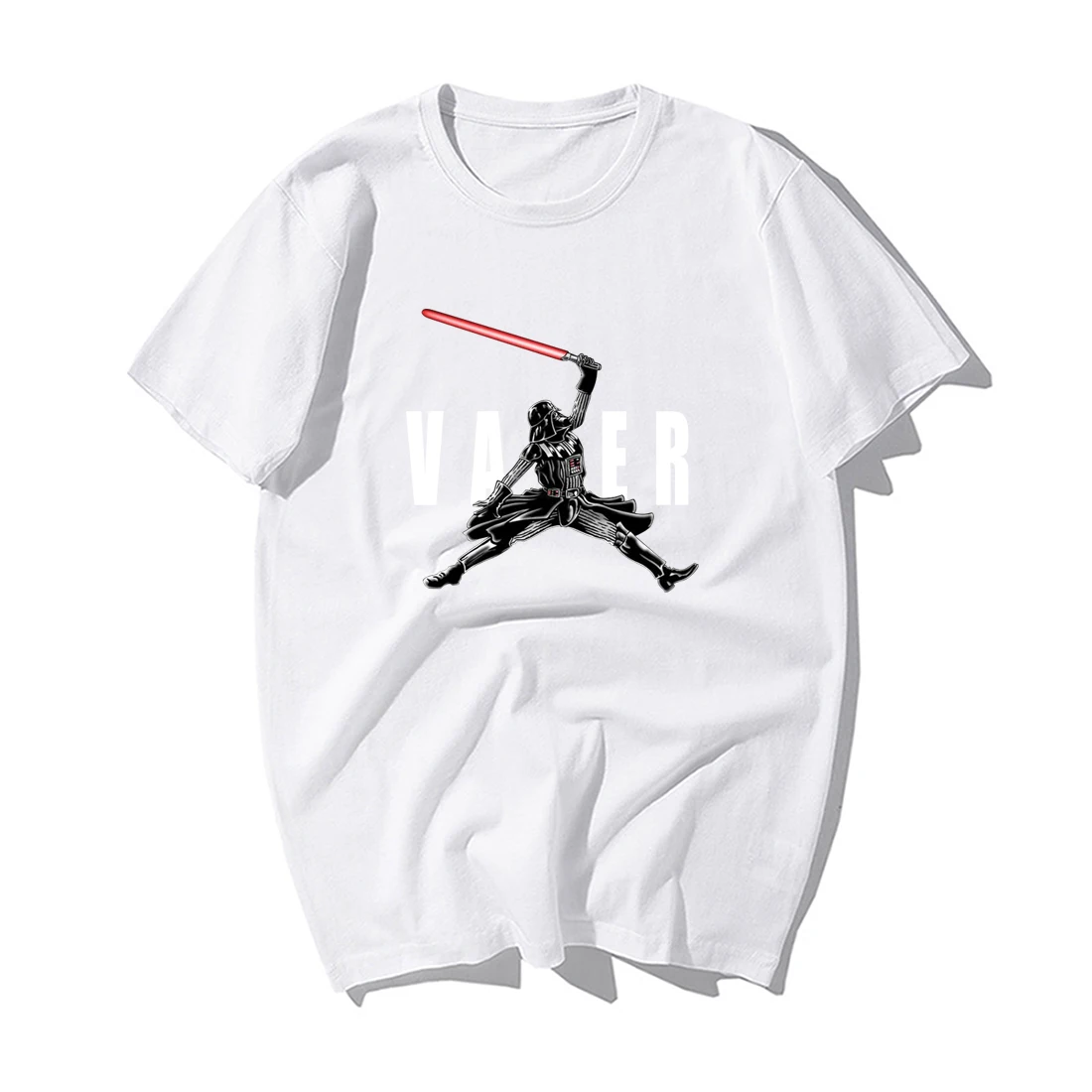 Забавные Звездные войны Дарт Вейдер Air Jumping Футболка Мужская Летняя мода хлопок футболка хип-хоп Топы Harajuku уличная одежда - Цвет: White 6