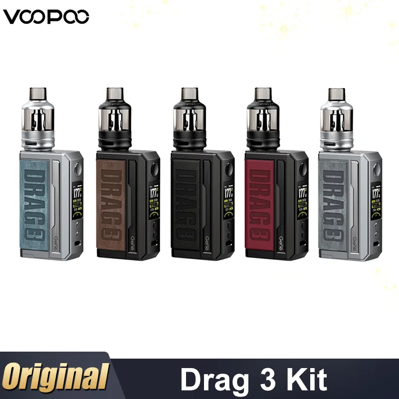 Оригинальный комплект Voopoo DRAG 3 177 Вт бокс-мод 5 мл TPP Pod картридж вейп DM1 DM2 катушка