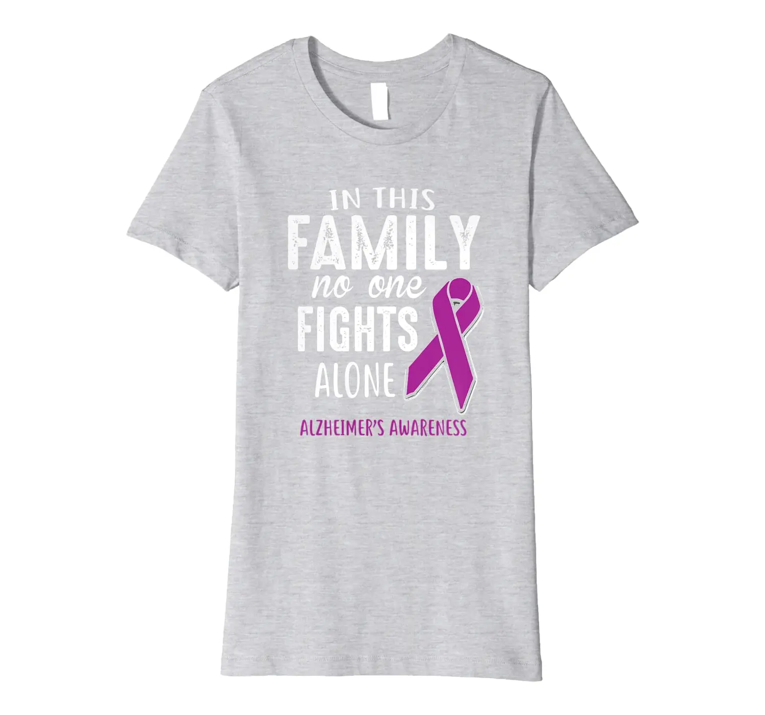 

Womens In This Family No One Fights Alone Alzheimer's Awareness Premium T-Shirt
