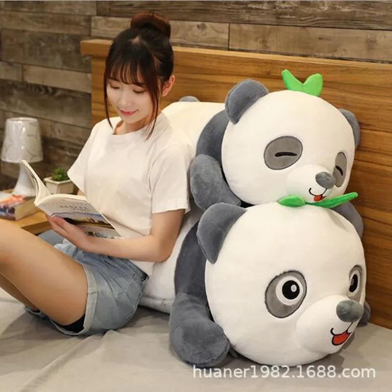 Бамбуковый лист гигантская панда плюшевая игрушка милая кукла мультяшное