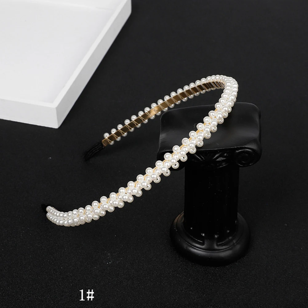 

New Simple Full Pearls Women Hairbands Sweet Headband Hair Hoops Holder Ornament Head Band Lady Elegant Fashion Hair Accessories