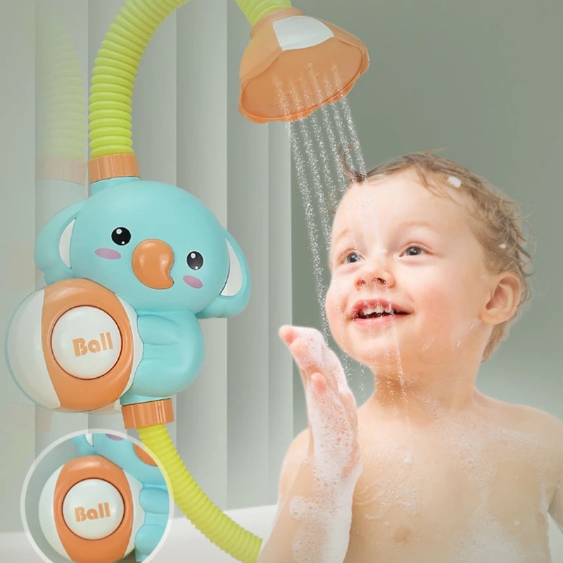 

Baby Bathing Toy Interactive Water Toy Electric Water Spray Squirt Cartoon Shower Head Mini Shower Rose Bathtub Toy