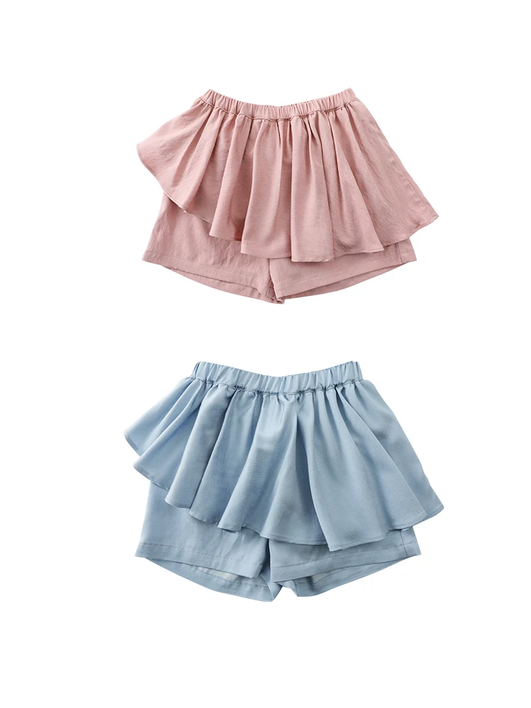 

2021 Summer New Children Clothes Baby Girls Cute Sweet Lotus Leaf Edge Shorts