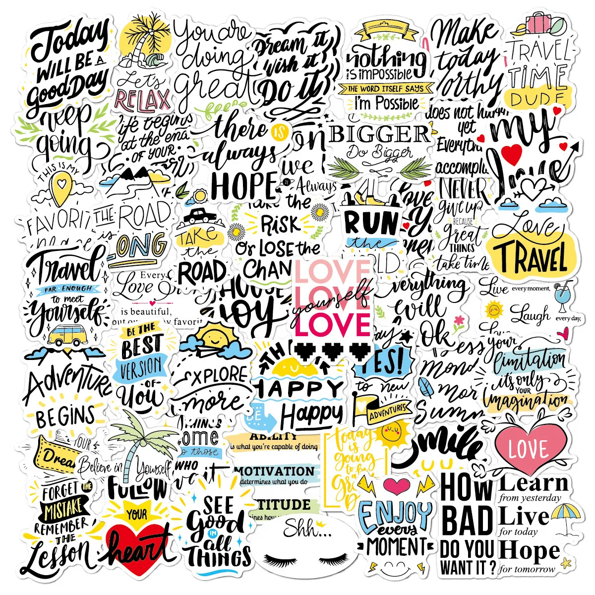 Мотивационные Стикеры фразы с цитатами предложение водонепроницаемые наклейки