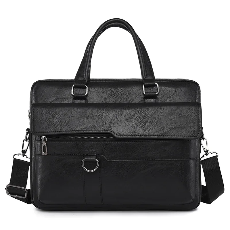 

Vintage High-Quality PU Leather Men Messenger Bag Business Shoulder Bag For Male 14" Computer Bag Man Handbags