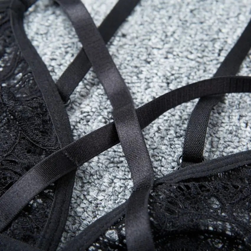 Женский сексуальный бесшовный бюстгальтер с цветочным принтом и перекрестной