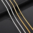 1 шт. 1,82,53 мм из нержавеющей стали ожерелье лезвия бритвы Серебристые цепи для мужчин и женщин ювелирные изделия Hipop ежедневных аксессуаров 40 см