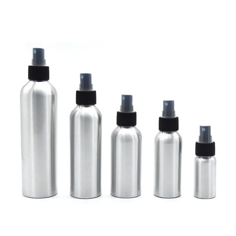 

120ml Portable Mini Perfume Bottles Empty Refillable Cosmetic Sprayer Atomizer Silver Aluminum Spray Bottle