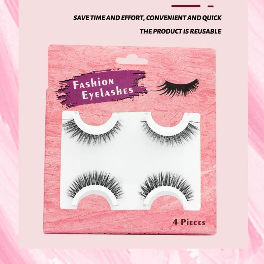 

Reusable Self-adhesive Eyelashes Natural Multiple Reversible Glue-free Of Eyelashes Dropshipping False Self-adhesive Pairs S7c4