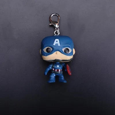 Модные Новые поп игрушки брелок Marvel Капитан Америка Железный человек брелок Дети Чудо Женщины брелок сумка Подвеска ювелирные изделия - Цвет: Красный