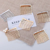 2021 new metal pearl hairpin hair combs fixed hairstyle hair fork hairclip woman girl hair accessories tool