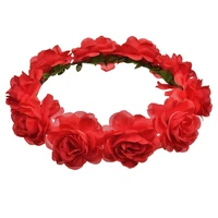 new color wreath fairy beauty retro bohemian flower headdress bride photo corolla wedding headband