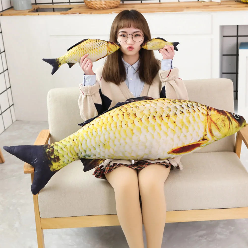 1 шт. моделирование животных Карп Мягкие плюшевые рыбы игрушки Подушка