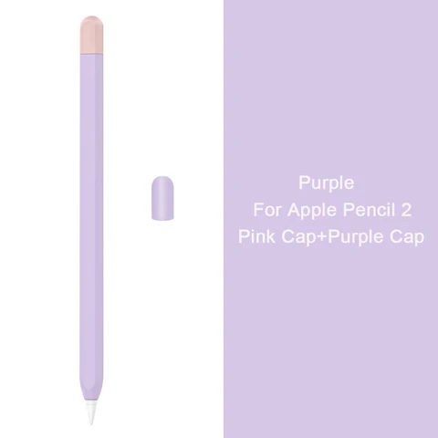 Чехол для Apple Pencil 2, чехол для 1-го 2-го планшета, сенсорный стилус, защитный чехол, портативный Мягкий силиконовый чехол