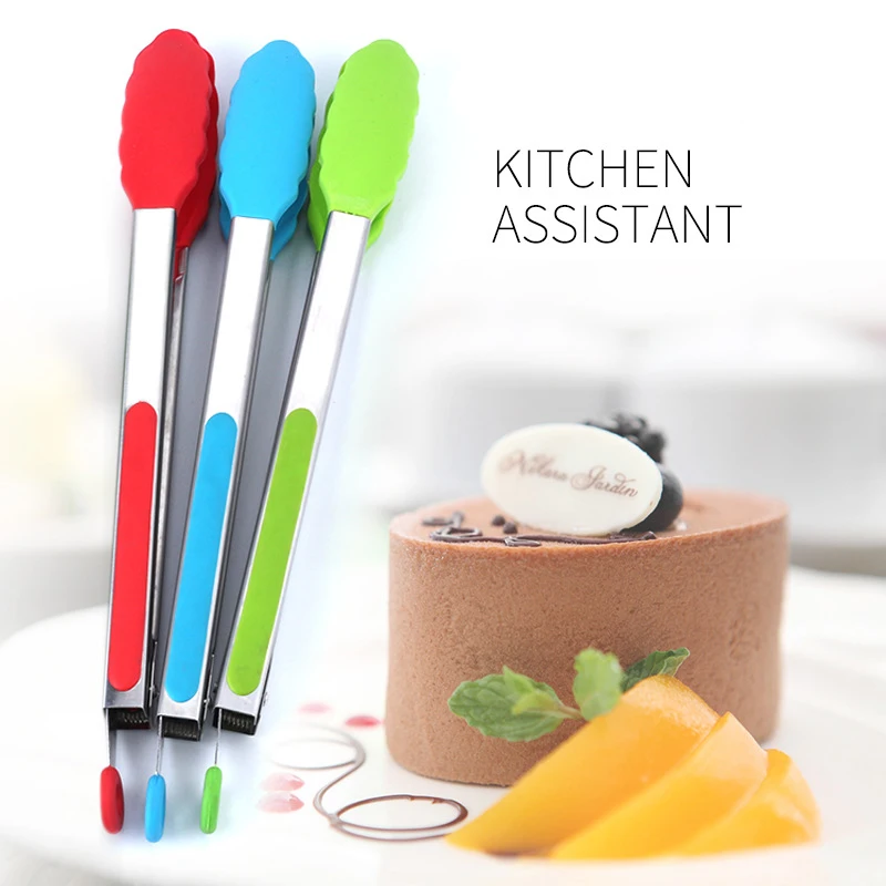 12 дюймов силиконовые тепла Rsistant Пособия по кулинарии зажимы-Щипцы Зажим