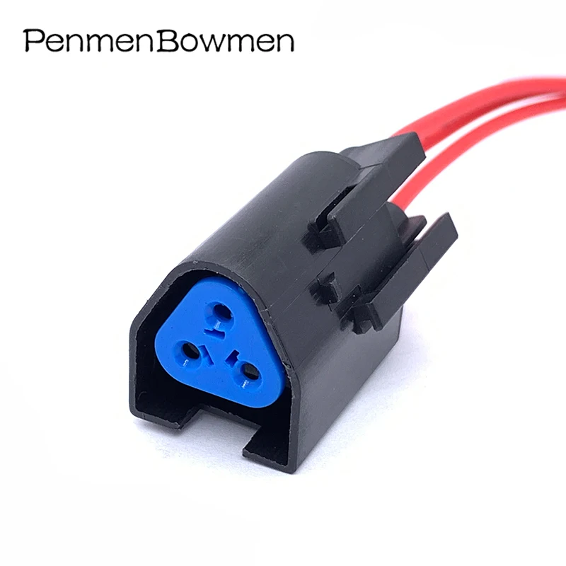 1 комплект, 3-контактный автоматический треугольный резиновый корпус, разъемы для электрических кабелей, водонепроницаемая женская вилка жгута проводов 7- 1437710 -9