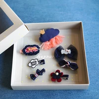 handmade pet teddy hair accessories puppy cat cute hairpin korean style boxed dog hair accessories 7 piece set gift