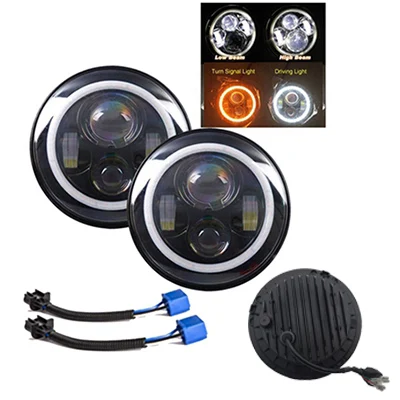 40w Black Yait 75 Вт 7 дюймовый круглый светодиодный фар для Nissan Patrol Y60 Hummer H1& H2 патруль Y60 для Jeep Wrangler LJ Приглашаем посетить наших заказчиков выставку CJ 2D 4D 7 дюймовый светодиодный - Цвет: 40w Black
