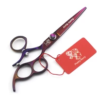 6 0 inch high grade purple flat shear high end hairdressing scissors 360 degree rotation personalized hairdressing tools size