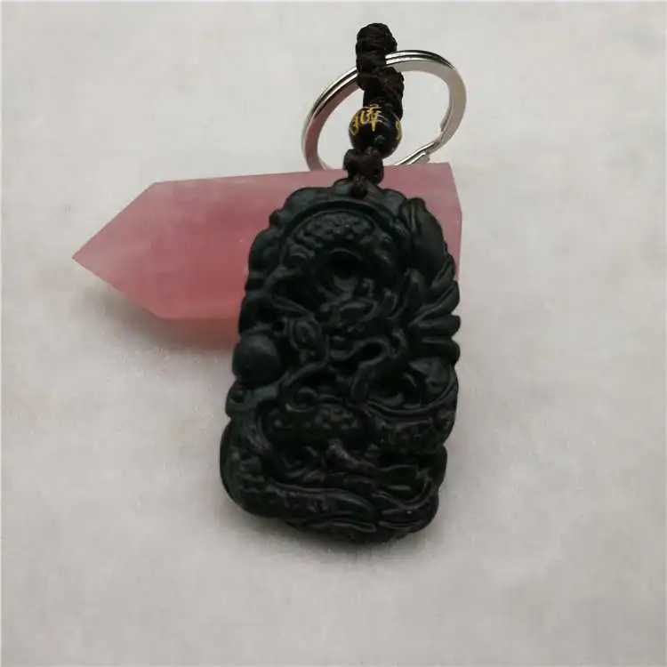 Прямая доставка китайские украшения черный зеленый нефрит резной счастливый
