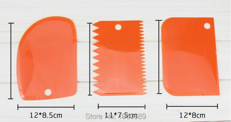 3 шт Пластиковые Тесто глазурь скребок для мастики Торт Кондитерские инструменты