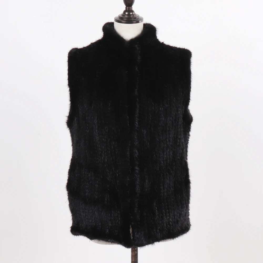 Женский меховой жилет теплая безрукавка из 2021 натурального меха норки на осень и