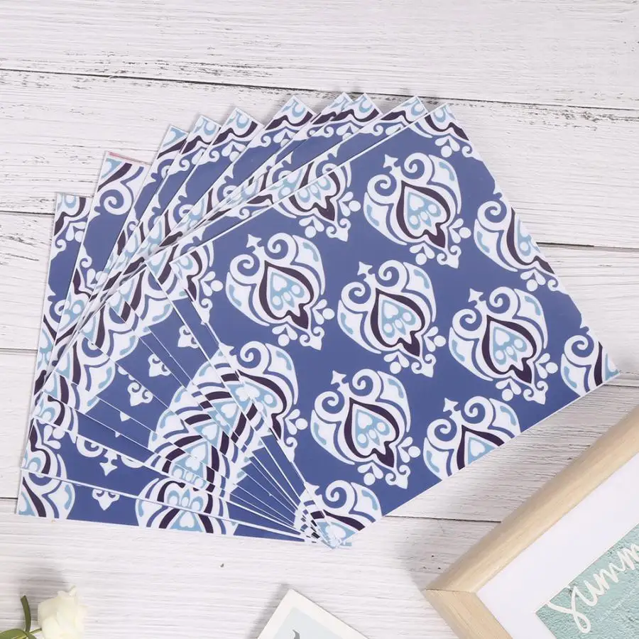 Настенное украшение водостойкая напольная наклейка 10 шт. нескользящая плитка