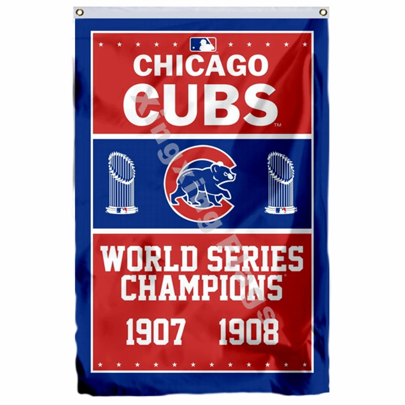 Chicago Cubs Чемпионов Мировой серии флаг 3ft X 5ft полиэстер баннер летающие Размеры № 4