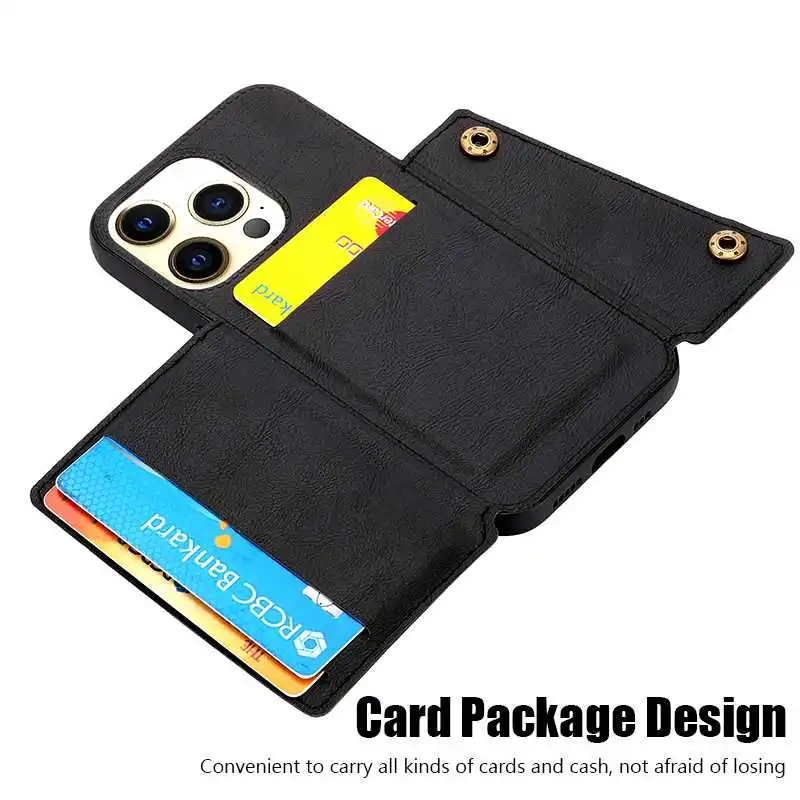 Fashion Multi Card Leather Case For Samsung Galaxy A02s A21s A70s A50s A30s A20s A10s Phone Cover | Мобильные телефоны и