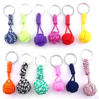 1pcs creative rope cord ball woven keychain bag suspension pendant key ring holder handmade gift key accessories