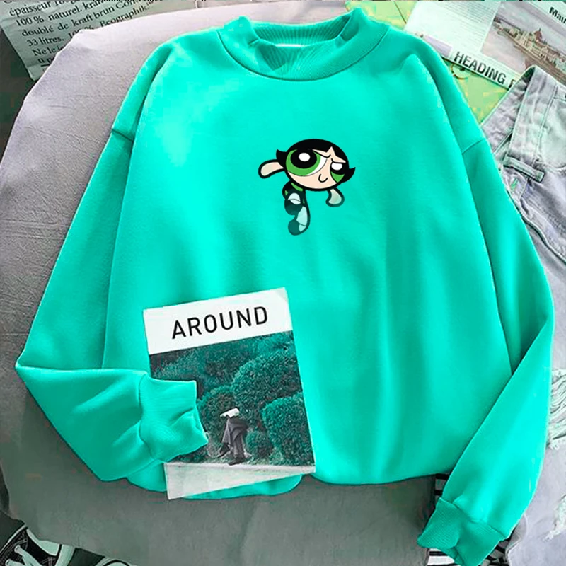 

Милый свитшот с изображением цветов бабочки и пузырьков в стиле Харадзюку хип-хоп ольччан модный осенний свитшот в Корейском стиле для дево...