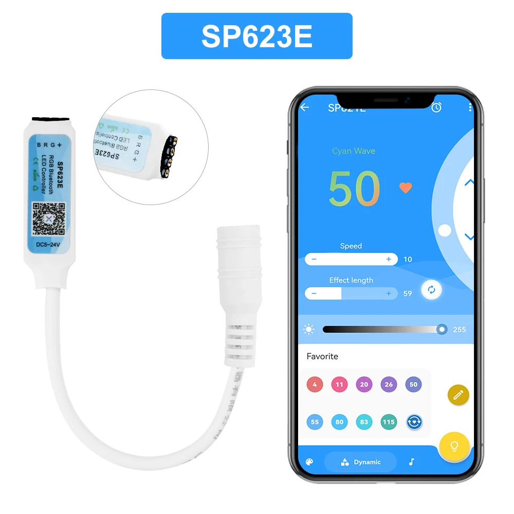 

Новинка 2021 года, подсветка с контроллером SP623E RGB, мини-контроллер Bluetooth, подсветка для комнаты, ТВ